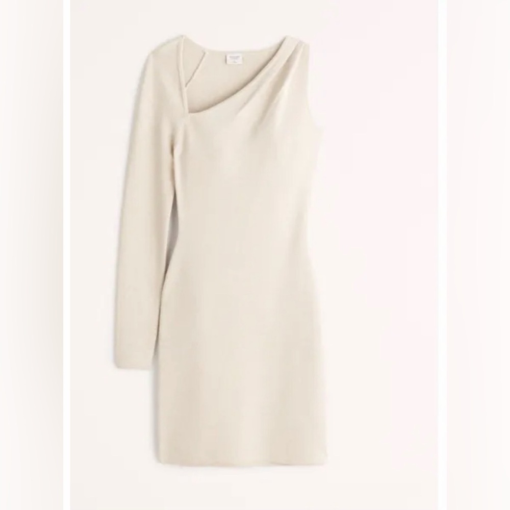 Abercrombie off shoulder cream sparkle dress
